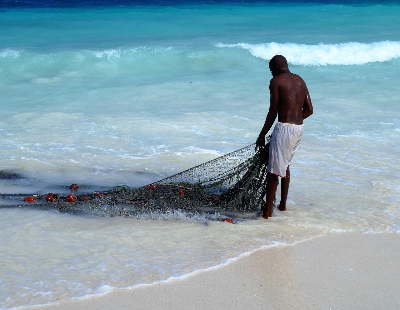 Zanzibar beach at golden hour